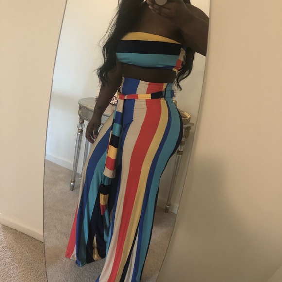 Two piece set with scarf or head tie - Picture 6 of 7